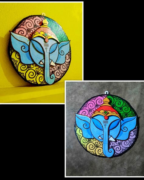 Cute Ganpati, Ganesh Making, Ganpati Painting, Ganpati Rangoli, Dry Leaf Art, Diwali Crafts, Terracotta Art, Ganesh Art Paintings, Madhubani Paintings