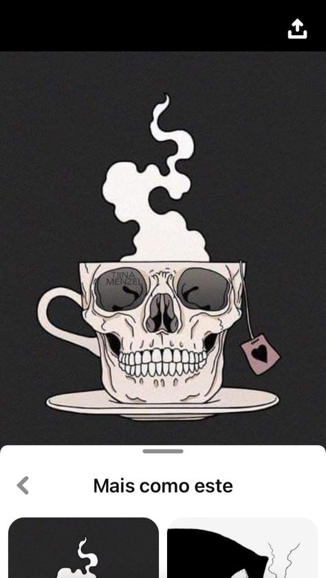 Skull Tea Cup Tattoo, Skull Coffee Cup Tattoo, Skull Coffee Tattoo, Seed Tattoo, Coffee Cup Tattoo, Coffin Tattoo, Teacup Tattoo, Storm In A Teacup, Cup Tattoo