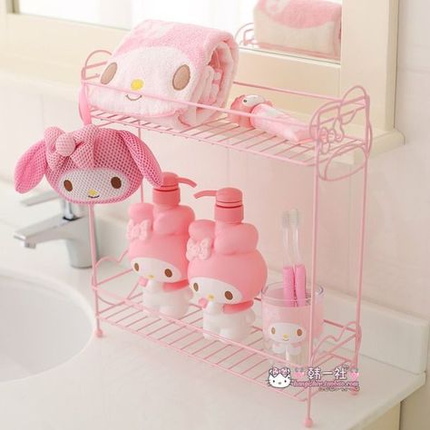 Melody Room, Hello Kitty Bathroom, Kawaii Products, Kawaii Room Ideas, Fashion Cottagecore, Kawaii Bedroom, Harajuku Anime, Dark Academia Clothes, Hello Kitty House