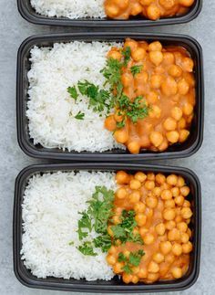 Rice Meal Prep, Vegan Chickpea Curry, Lunch Meals, Meal Prep On Fleek, Vegan Chickpea, Vegetarian Meal Prep, Rice And Beans, Protein Diet, Chickpea Curry