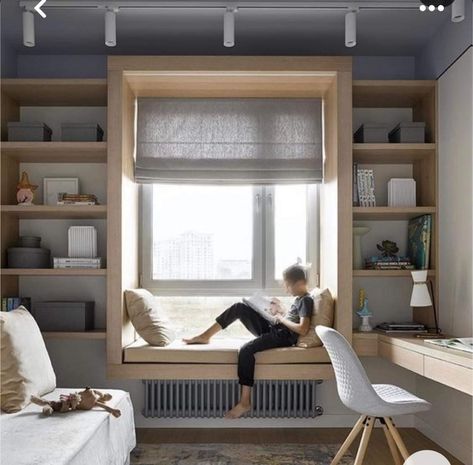 Window Built Ins With Bench, Window Seats Ideas, Cushions Diy, Window Seat Design, تصميم داخلي فاخر, Window Seats, تصميم للمنزل العصري, Kids Interior Room, Small Room Design