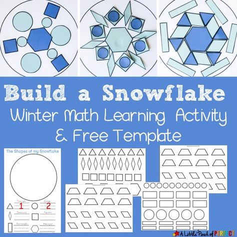 Craft With Shapes, Build A Snowflake, Winter Stem Activities, Winter Classroom Activities, Winter Math Activities, Steam Activity, Elementary Math Classroom, January Activities, Winter Activities Preschool