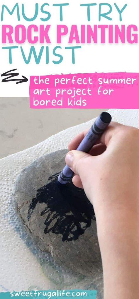 Easy Rock Painting Ideas For Kids - Sweet Frugal Life Cheap Activities For Kids, Dollar Store Crafts For Kids, Cheap Crafts For Kids, At Home Kids Activities, Rock Painting Ideas For Kids, Crafts For Kids Winter, School Ideas For Kids, Indoor Kids Activities, Summer Kids Activities