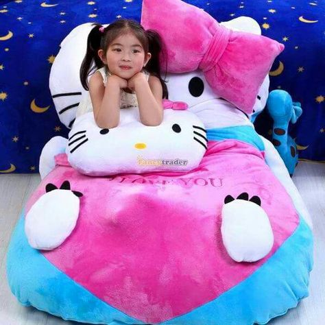 Hello Kitty Bedroom Furniture, Hello Kitty Bedroom Decor, Bed Carpet, Hello Kitty Bedding, Hello Kitty Bedroom, Hello Kitty Bed, Plush Bed, Bedroom Decor For Couples, Hello Kitty Pictures