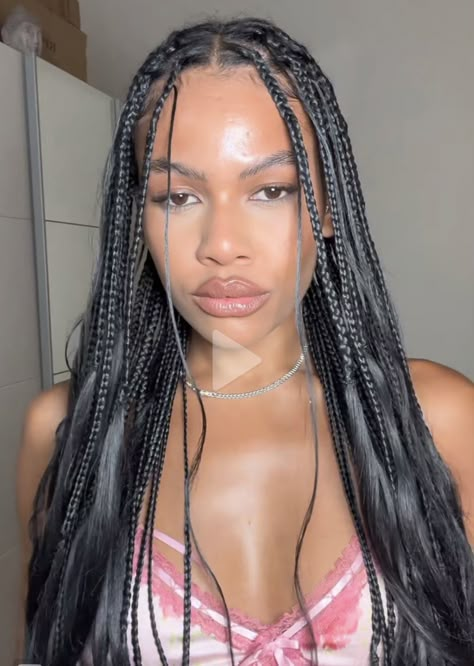 Boho Braids With Extensions, Black Women Hair Extensions, Boho Braids Extensions, Sparkly Braids Black Women, Ethereal Box Braids, Y2k Nollywood Braids, Pick And Drop Braids, Beauty Journal, Fairy Hair