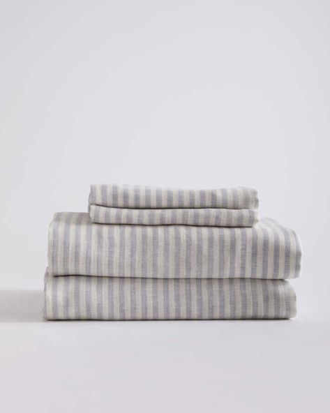 Gauze Blanket, Linen Bed Sheets, Goose Down Pillows, Striped Duvet, Striped Duvet Covers, Linen Sheet Sets, Buy Linen, Wool Dryer Balls, Striped Sheets