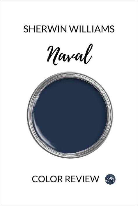 Sherwin Williams Naval 6244: Paint Color Review - Kylie M Interiors Sherwin Williams Naval Bedroom, Naval Sherwin Williams, Blue Green Paint Colors, Sherwin Williams Naval, Blue Green Paint, Navy Blue Paint Colors, Kylie M Interiors, Best Blue Paint Colors, Cream Paint Colors