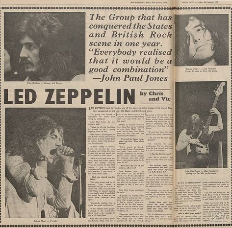 Led Zeppelin Poster, Envelope Book, Rock Aesthetic, Led Zep, 70s Aesthetic, Vintage Newspaper, British Rock, Brooklyn Baby, Music Wall