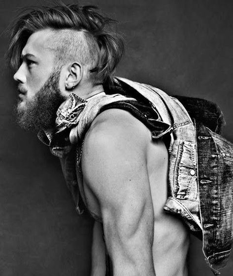 40 Long Undercut Haircuts For Men - Lengthy Male Hairstyles Dad Hairstyles, New Mens Haircuts, Mullet Man, Viking Haircut, Long Mohawk, Mohawk Haircut, Mohawk Hairstyles Men, Beard Hairstyle, Mohawk Hairstyles