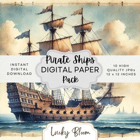 Pirate Ships & Treasure Maps Junk Journal Pages Pirate Digital Paper Grungy Steampunk Scrapbooking and Crafts Nautical Papers Set - Etsy UK Steampunk Scrapbooking, Steampunk Scrapbook, Pirate Ships, Junk Journal Pages, Treasure Maps, Pirate Ship, Ocean Art, Journal Pages, Junk Journal