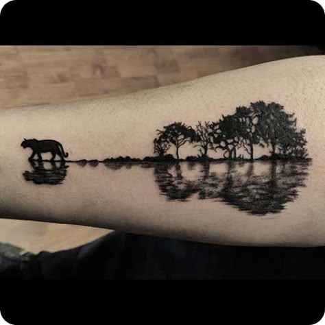 Tree And Music Tattoo, Mens Guitar Tattoo, Tree Guitar Tattoo, Tattoos For Guitarists, Guitar Silhouette Tattoo, Guitar Nature Tattoo, Guitar Tattoo For Men Acoustic, Guitar Tattoo Forearm, Guitar Sleeve Tattoo