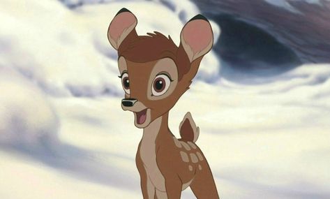 Bambi is the protagonist of the 1922Felix Salten novel, Bambi: A Life in The Woods, along with its 1939 sequel, Bambi's Children, the 1942 Disney film of the same name, and its midquel, Bambi II. He is the mate of Faline, the father of Geno, Gurri, and Ferto, the son of The Great Prince of the Forest and an unnamed mother, and friend of Thumper, Flower, Friend Owl, Gobo, and others. He has a rivalry with fellow stag, Ronno. 1 Background 1.1 Personality 1.2 Appearance 1.3 Biography 2 Quotes 3 Rel Great Prince Of The Forest, Life In The Woods, Bambi Characters, Bambi And Thumper, Bambi Disney, Nostalgia Art, Animation Movies, Spirit Animal Art, Disney Film