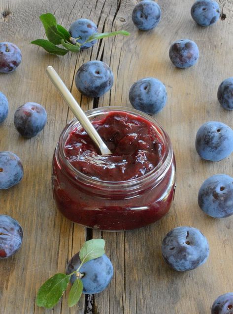 Sugar Free Plum Jam Recipe, Plum Jam Recipe, Plum Jam Recipes, Sugar Free Jam, Plum Recipes, Jelly Sandwich, Jam Recipes Homemade, Plum Sauce, Homemade Almond Milk