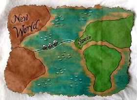 Learning With My Boys: Christopher Columbus Day 6 Christopher Columbus Craft, World Map Crafts, Cycle 3 Week 1, Christopher Columbus Activities, Columbus Map, New World Map, Early American History, Early Explorers, Cc Cycle 3