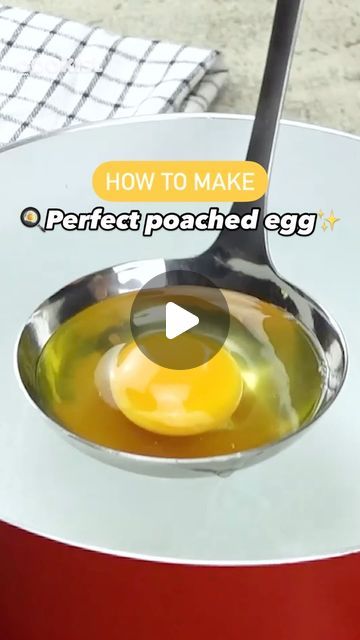 Cookist Wow on Instagram: "Making poached eggs has never been this easy! 😍🙌 You only need a ladle, take a look:  👉INGREDIENTS 1 egg Vegetable oil  👉METHOD 1. Place a ladle in a pot of boiling water. Heat it up. 2. Grease the spoon and pour in an egg. Dip the ladle in the water a little without submerging the egg fully until it is cooked. 3. Serve with avocado toast.  Will you try it? 👇  #cookistwow #cookistrecipe #recipes #easy #quick #fun #delicious #cooking #baking #tasty #homemade #foodie #foodlover #foodblog #yummy #poachedegg" Making Poached Eggs, Egg Dip, How To Make A Poached Egg, Recipes Easy Quick, Boiling Water, Poached Eggs, An Egg, The Egg, 1 Place