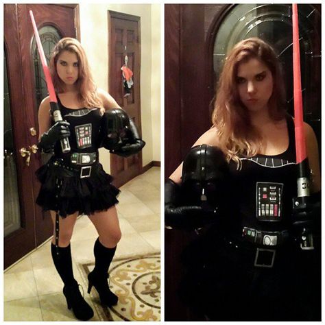 Pin for Later: This Year's Top 10 Costumes For Women Are Sexy and FIERCE  Darth Vader Sith Woman, Stormtrooper Costume, Darth Vader Costume, Easy Diy Halloween Costumes, Darth Vader Costumes, Storm Trooper Costume, Easy Halloween Costumes For Women, Pop Sugar, Popular Costumes