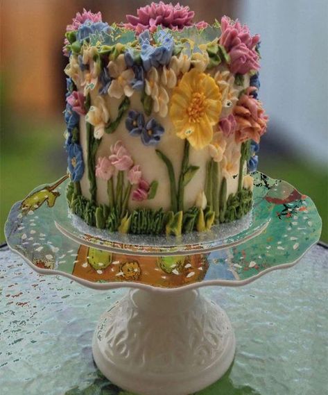 Secret Garden Cake, Faerie Party, Garden Birthday Cake, Fairy Garden Cake, Garden Cake, Lovely Cake, Fairy Tea Parties, Garden Cakes, Cupcakes Decorados