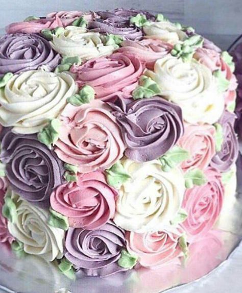 Rosettes Cake, Rose Swirl Cake, 75 Birthday Cake, Best Time To Eat, Rosette Cake, Sweet 16 Cakes, 16 Cake, Easy Cupcakes, Different Cakes