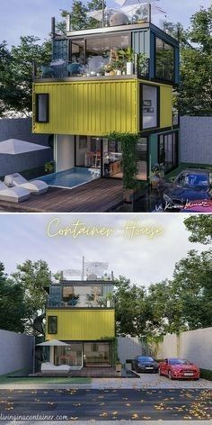 3-storey Cool Looking Container House Concept | Architecture model house, Container house design, Container house Tiny Container House, Small Modern House Plans, House Concept, Tiny House Nation, Container Architecture, House Construction Plan, Architecture Model House, Model House Plan, Minimal House Design