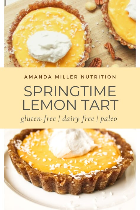 Dairy Free Lemon Tart, Paleo Ideas, Amanda Miller, Lemon Tart Recipe, Aip Paleo Recipes, Paleo Foods, Paleo Baking, Summer Picnics, Paleo Treats