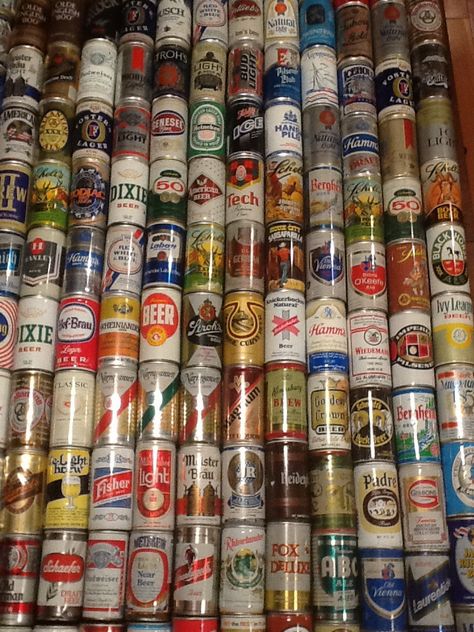 Man cave or local dive bar. 700 vintage/Collectable beer cans to make any wall an amazing eye stopper for your friends or customers. In Philadelphia for sale. Cool Poster Prints, Lon Bia, Beer Display, Beer Can Collection, All Disney Movies, Can Collection, Beer Wall, Beer Collection, Man Cave Ideas