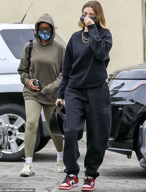 Alexander Wang Sweatsuit, Class With Friends, Black Sweatsuit, Short Black Jacket, Above Knee Boots, Cold Fashion, Justine Skye, Matching Leggings, Black Yoga