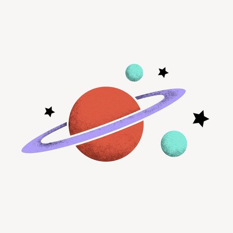 Aesthetic Saturn, Saturn Illustration, Celestial Logo, Celestial Illustration, Illustration Collage, Artist Aesthetic, Of Aesthetic, Aesthetic Stickers, Book Illustration