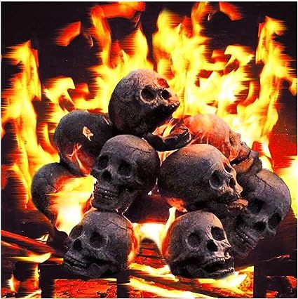 5 Piece Reusable Skeleton Flame Fireproof Ceramic for Bonfire, Campfire, Fireplace, Barbecue Simulation Skull Props Skull Fire Pit, Fire Log, Skull Fire, Skeleton Head, Ceramic Products, Fire And Stone, Skull Decor, Art Halloween, Fantasias Halloween