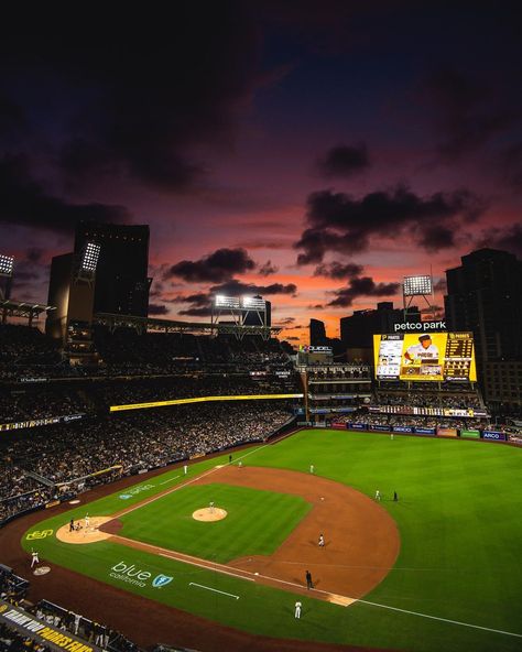 Bacci Ball Court, Baseball Field Photography, Baseball Field Wallpaper, Baseball Field Painting, Great American Ballpark, Padres Baseball, Petco Park, Baseball Park, Balboa Park