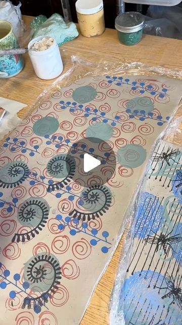 Kathy Clay Classroom on Instagram: "I can’t stop silkscreening on clay with AMACO Velvet Underglazes. #amacovelvetunderglaze #amaco #amacovelvets #amacobrent #printingonclay #printingonclay #clayshare #k12clay" Monoprint On Clay, Monoprinting On Clay, Ceramic Monoprinting, Clay Monoprinting, Amaco Underglaze, Amaco Brent, Pottery Videos, March 5, Monoprint