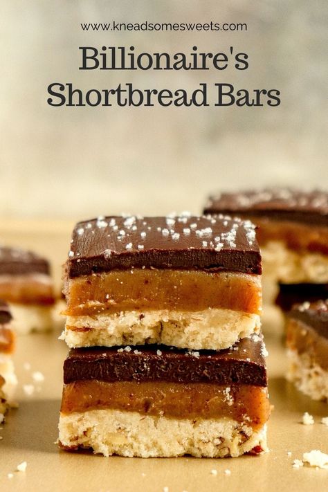 Billionaire Shortbread Bars, Billionaire Shortbread, Pecan Shortbread Crust, Shortbread Bars Recipes, Homemade Twix Bars, Pecan Shortbread, Bread Bar, Salted Caramel Frosting, Millionaire Shortbread