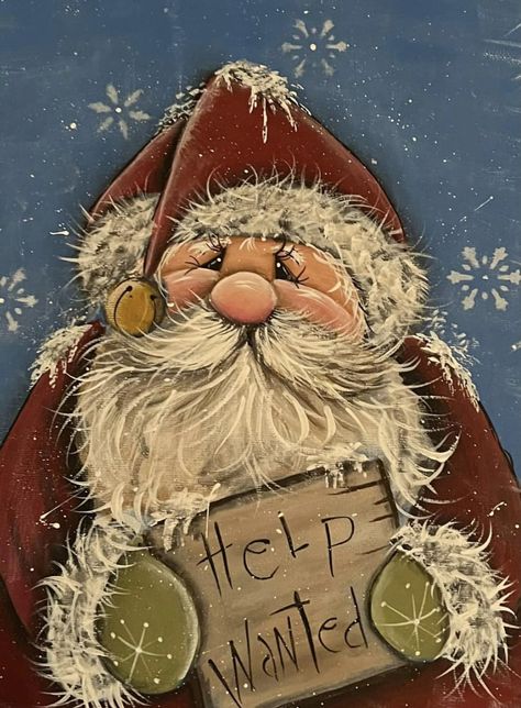 Cute Santa Painting, Reindeer Acrylic Painting, Tole Painting Patterns Free Folk Art, Primitive Santa Painting, Santa Faces To Paint On Wood, Tole Painting Patterns Free Projects, Tole Painting Patterns Christmas, Santa Faces To Paint, Leaf Print Art