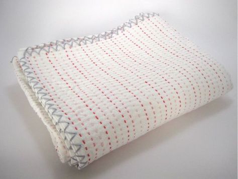 Sashiko Inspired Baby Blanket-CUSTOM MADE by ThreadedThroughTime Quilting 101, Gauze Blanket, Whole Cloth Quilts, Bed Quilt Cover, Kantha Embroidery, Handmade Baby Quilts, Baby Projects, Japanese Embroidery, Indian Fabric