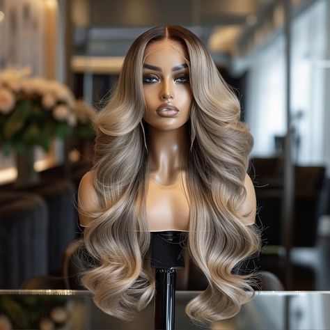 Lace Closure Hairstyles, Hype Hair, Long Curly Wig, Curly Lace Front Wigs, Blonde Hair Looks, Slick Hairstyles, Luxury Hair, Pretty Braided Hairstyles, Hair Affair