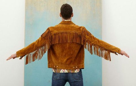 Classic Fringe jacket Fringe Jacket Outfit Men, Cowboy Fringe Jacket, Mens Fringe Jacket, Cowboy Outfit Men, Fringe Jacket Outfit, Vintage Fringe Jacket, Mens Leather Shirt, Tassel Jacket, Cowboy Jacket