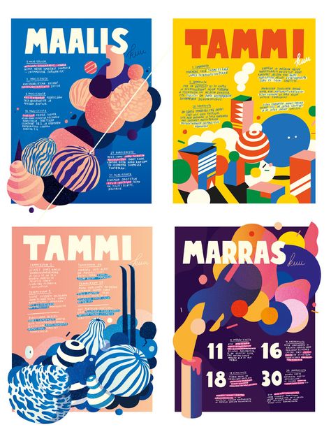 Illustration Portfolio of Sami Viljanto — Calendar Illustration series for IMAGE magazine Illustration Editorial Design, Socmed Design, Editorial Illustration Magazine, Calendar Illustration, Illustration Magazine, Magazine Design Cover, Frankie Magazine, Portfolio Illustration, Gfx Design