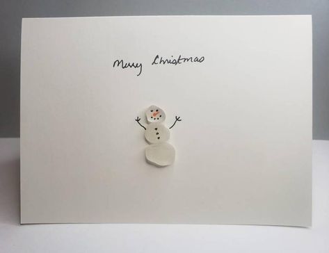 Sea Glass Cards Christmas, Seaglass Christmas Cards, Sea Glass Christmas Cards, Seaglass Cards, Sea Glass Card, Young Enterprise, Papercraft Christmas Cards, Xmas 2022, Seaglass Art