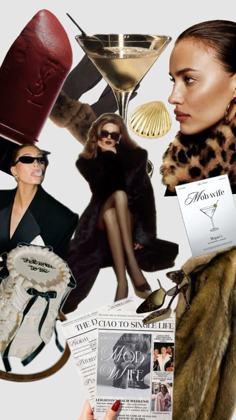 Mob wife Boss Christmas, Classy Lifestyle, Boss Birthday, Wife Style, Birthday Collage, Girl Fashion Style, Bachelorette Themes, Glam Photoshoot, Mob Wives