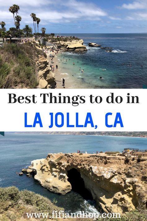 La Jolla, CA is one of the most visited spots in America, and for good reason. The "jewel" of San Diego offers stunning CA scenery, lots of outdoor activity, sophisticated shopping and dining, and an overall beautiful SoCal setting. Here are the best things to do in La Jolla. #LaJolla #thingstodoinLaJolla #SanDiego #familyvacation #california #SoCal #familytravel #LaJollawithkids San Diego Vacation, Things To Do In La, Popular Places, Family Travel Ideas, San Diego Travel, California Road Trip, Travel California, California Los Angeles, Usa Travel Guide