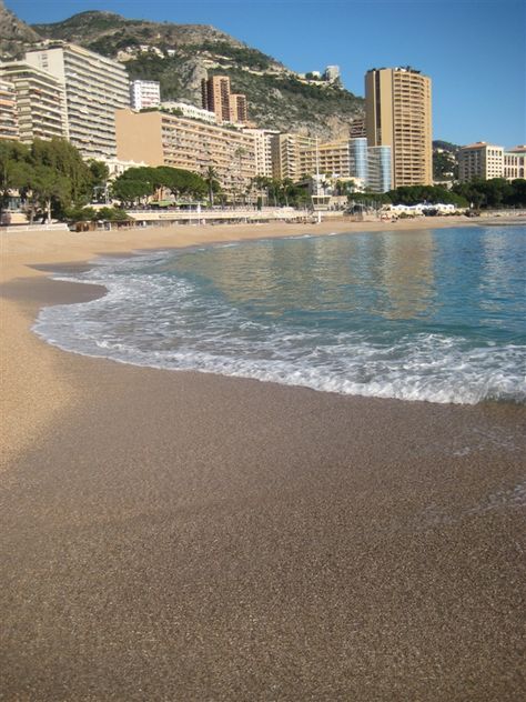 Monaco's beach Monaco Beach, Honeymoon Goals, Billionaire Life, Sea Dream, Monaco Monte Carlo, Travel France, Famous Beaches, Golden Beach, Hotel Pool