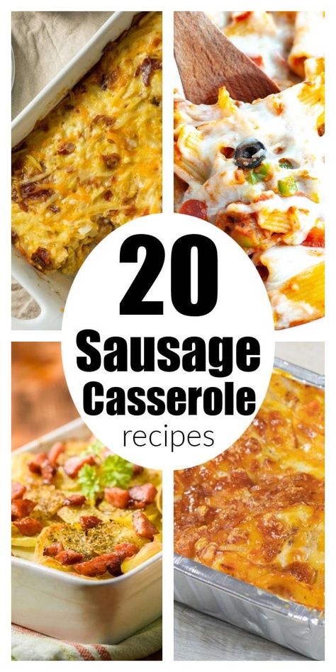 Dinner Recipes Using Jimmy Dean Sausage, Recipes With Crumbled Sausage, Sausage Link Casserole, Smoked Sausage Freezer Meals, Sausage Pierogi Casserole, Pork Sausage Breakfast Casserole, Farmer Sausage Casserole, Easy Recipes With Sausage, Pork Sausage Casserole Recipes