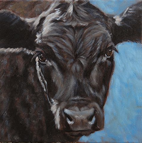 Cattle Decor, Cow Paintings On Canvas, Cow Paintings, Angus Cow, Angus Cattle, Cow Artwork, Cow Drawing, Western Artwork, Bull Tattoos