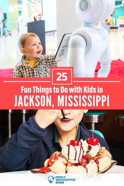 Mississippi Vacation, Mississippi Travel, Kid Friendly Restaurants, Jackson Ms, Jackson Mississippi, Things To Do With Kids, Us Road Trip, Family Destinations, Family Travel Destinations