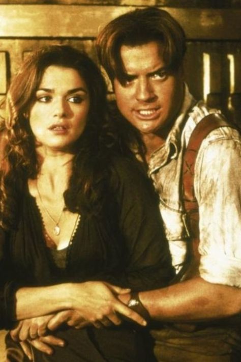 Rick and Evie Rachel Weisz The Mummy, Brendan Fraser The Mummy, Mummy Movie, Couples Cosplay, Brendan Fraser, The Mummy, Rachel Weisz, Actrices Hollywood, Chroma Key