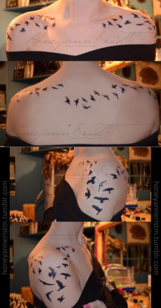 stunning! Bird Silhouette Tattoos, Silhouette Tattoo, Vogel Tattoo, Silhouette Tattoos, Bird Silhouette, Feather Tattoos, Dream Tattoos, Birds Tattoo, Skin Art