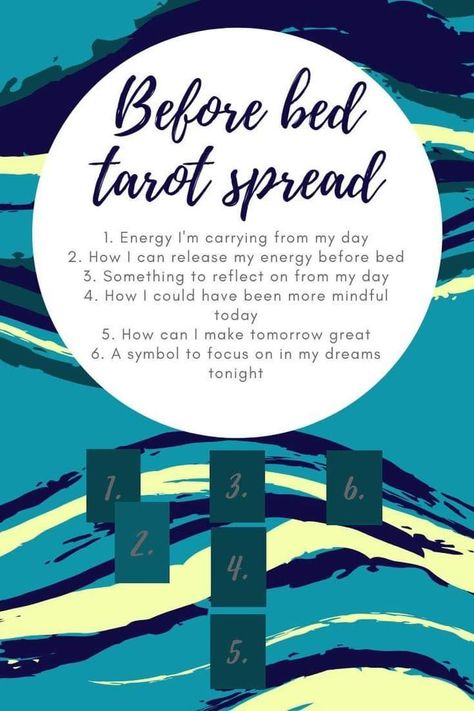 Before Bed Tarot Spread, Bedtime Tarot Spread, Bedtime Prompts, Witch Advice, Diy Grimoire, Tarot Questions, Oracle Spreads, Tarot Card Layouts, Oracle Card Spreads