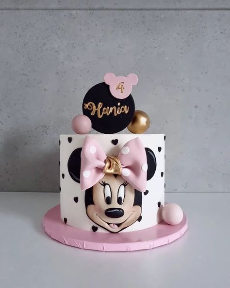 Mini Mousse, Mickey And Minnie Cake, Minnie Mouse Birthday Cakes, Bolo Minnie, Minnie Cake, Princess Birthday Cake, Minnie Mouse Cake, Gender Reveal Cake, Cake Business