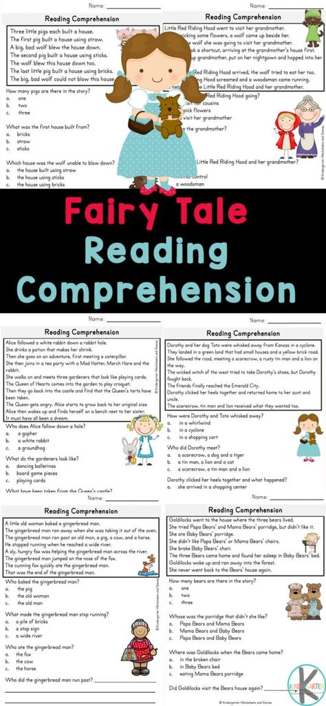 Fairytale Printables Free, Fairy Tales Preschool Activities Free Printables, Fairytale Worksheets, Fairy Tale Worksheets, Fairy Tales Lesson Plans, Homeschool Topics, Little Red Hen Activities, Goldilocks And The 3 Bears, Free Alphabet Printables