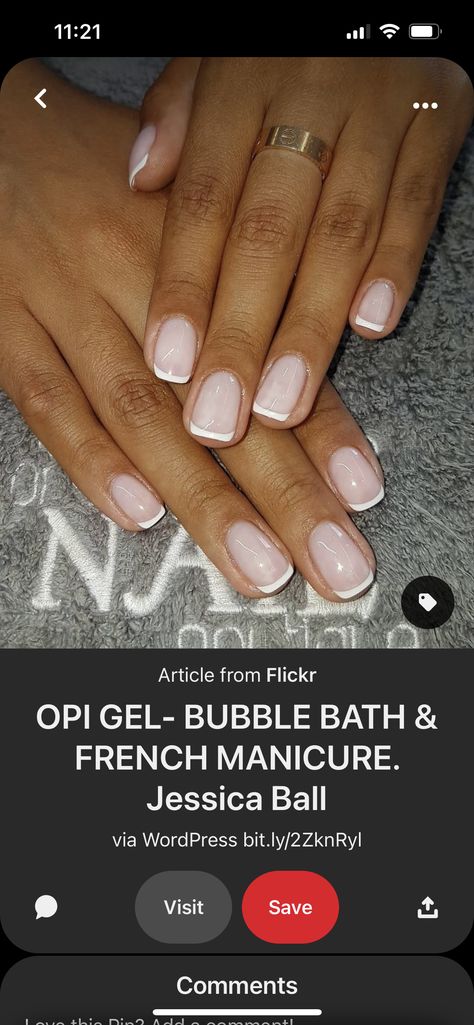 Bubble Bath With French Tip, Bubble Bath French Nails, Bubble Bath, Base Coat, French Manicure, French Nails, Pretty Nails, Nail Inspo, Wordpress