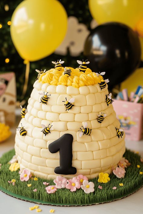 First Bee-day 1st Birthday Party First Birthday Bumble Bee Theme, Bumble Bee First Birthday Girl, 1st Bee Day Party Ideas, Bee Themed Birthday Party 1st, Bee First Birthday Party Girl, 1st Bee Day Party Ideas Girl, Bee Birthday Party Girl, First Bee Day Party Ideas, Honey Bee Themed Birthday Party